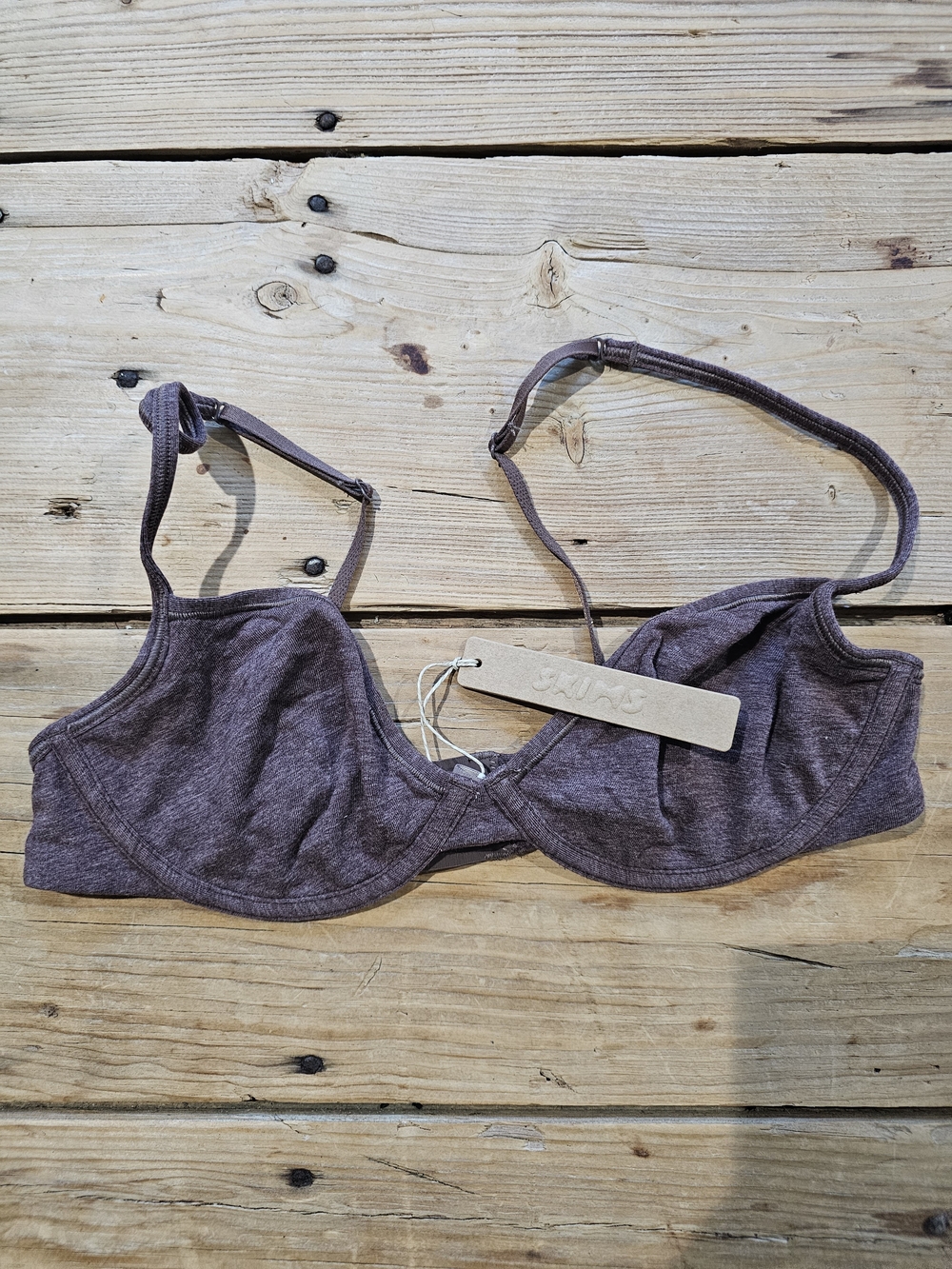 SKIMS Heathered Mauve Underwire Bralette